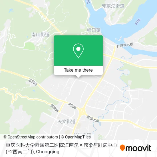重庆医科大学附属第二医院江南院区感染与肝病中心(F2西南二门) map
