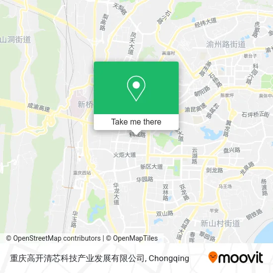 重庆高开清芯科技产业发展有限公司 map
