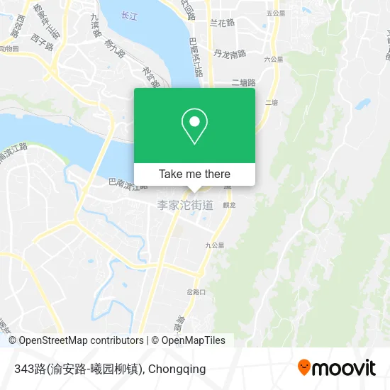 343路(渝安路-曦园柳镇) map