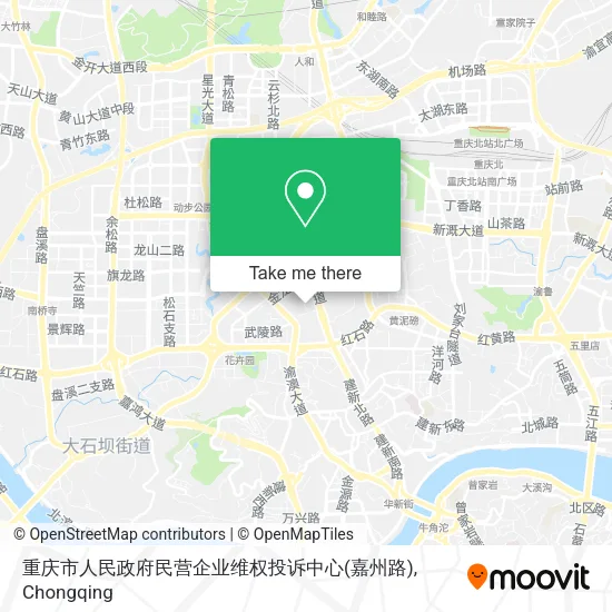 重庆市人民政府民营企业维权投诉中心(嘉州路) map