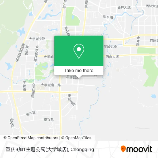 重庆9加1主题公寓(大学城店) map