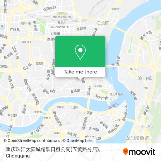 重庆珠江太阳城精装日租公寓(五黄路分店) map