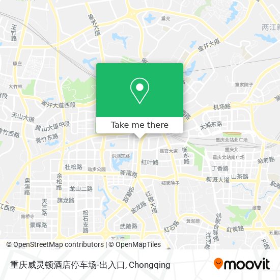 重庆威灵顿酒店停车场-出入口 map