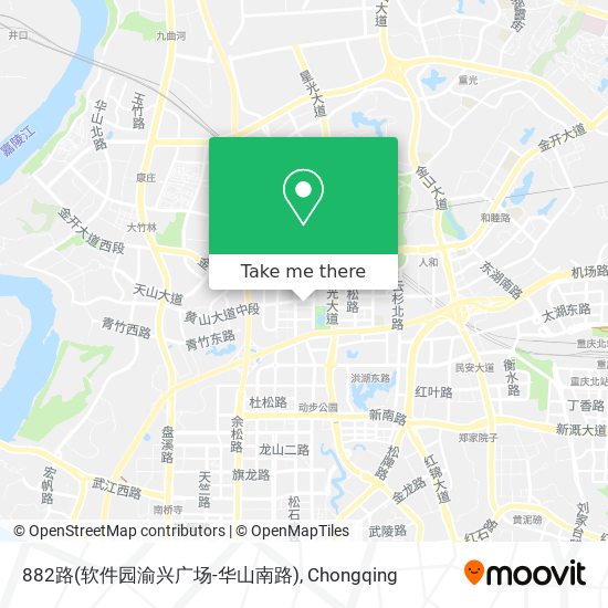 882路(软件园渝兴广场-华山南路) map