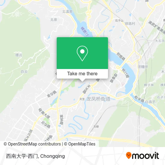 西南大学-西门 map
