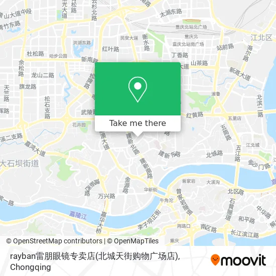 rayban雷朋眼镜专卖店(北城天街购物广场店) map