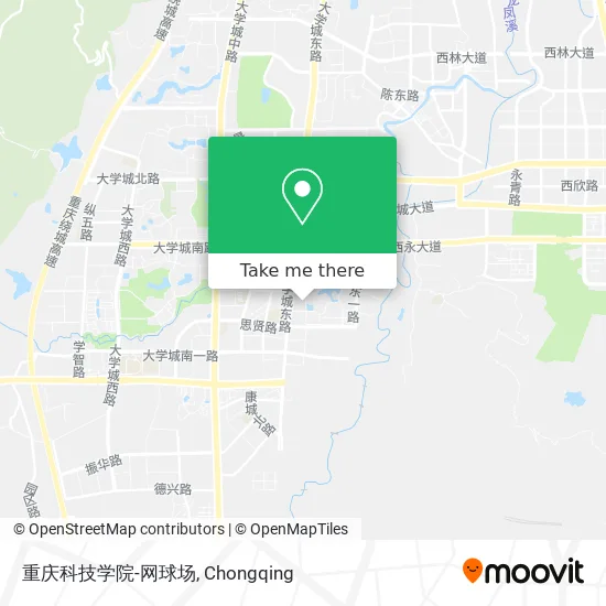 重庆科技学院-网球场 map