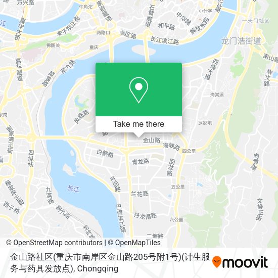 金山路社区(重庆市南岸区金山路205号附1号)(计生服务与药具发放点) map