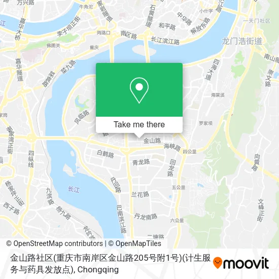 金山路社区(重庆市南岸区金山路205号附1号)(计生服务与药具发放点) map
