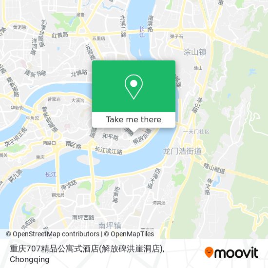 重庆707精品公寓式酒店(解放碑洪崖洞店) map
