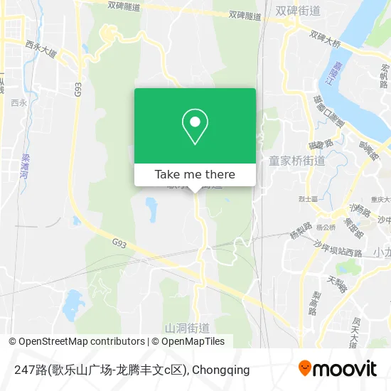 247路(歌乐山广场-龙腾丰文c区) map