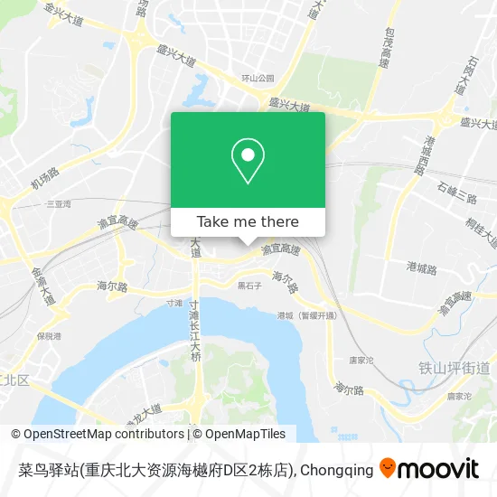 菜鸟驿站(重庆北大资源海樾府D区2栋店) map