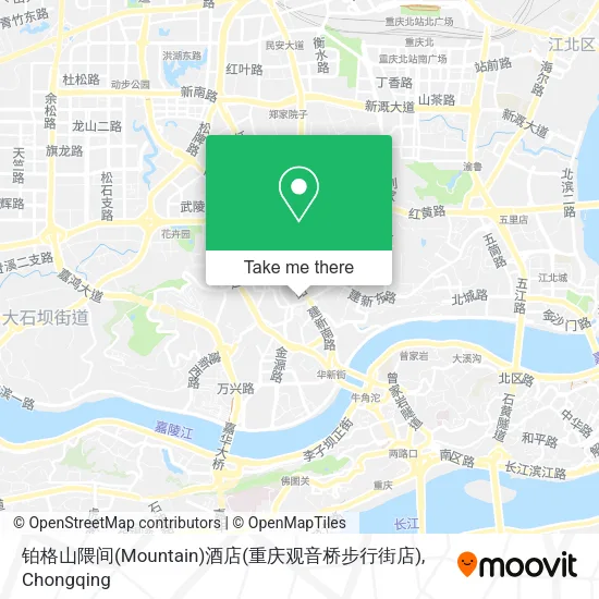 铂格山隈间(Mountain)酒店(重庆观音桥步行街店) map