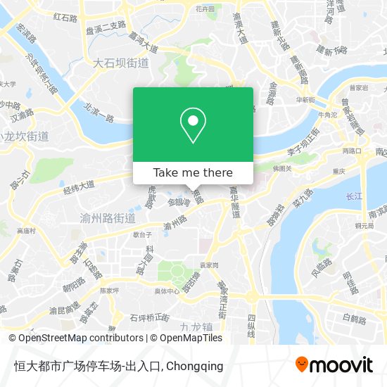 恒大都市广场停车场-出入口 map