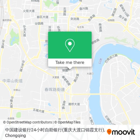 中国建设银行24小时自助银行(重庆大渡口锦霞支行) map