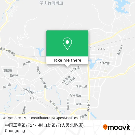 中国工商银行24小时自助银行(人民北路店) map