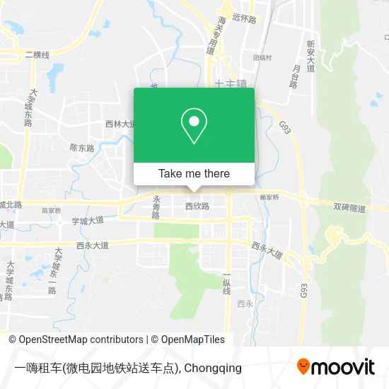 一嗨租车(微电园地铁站送车点) map