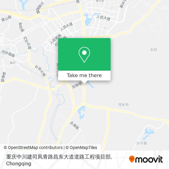 重庆中川建司凤青路昌东大道道路工程项目部 map
