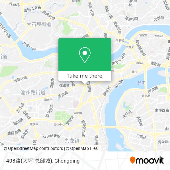 408路(大坪-总部城) map