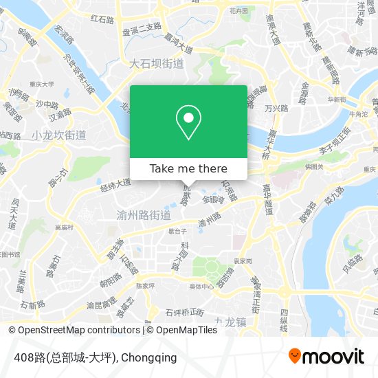 408路(总部城-大坪) map