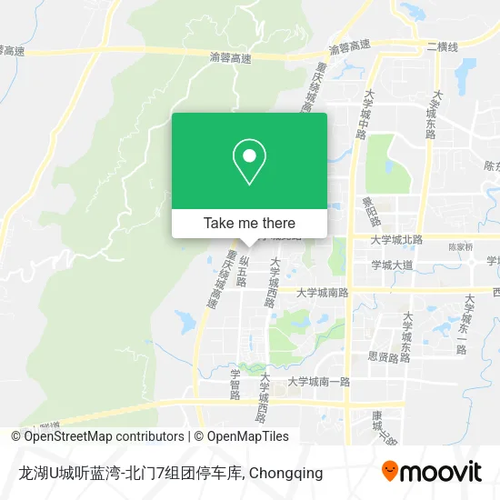 龙湖U城听蓝湾-北门7组团停车库 map