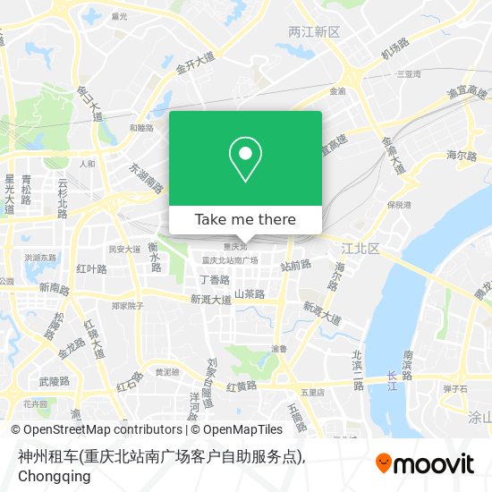 神州租车(重庆北站南广场客户自助服务点) map