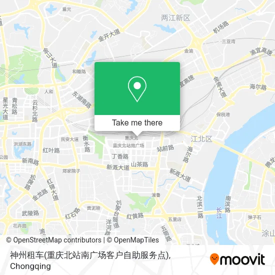 神州租车(重庆北站南广场客户自助服务点) map