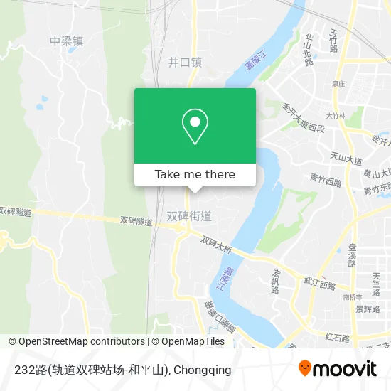 232路(轨道双碑站场-和平山) map