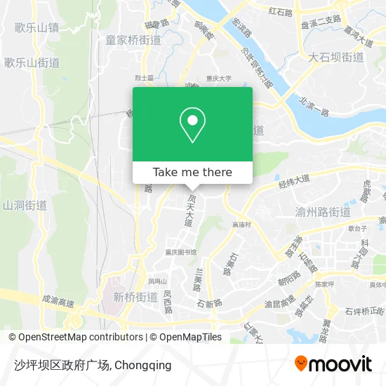 沙坪坝区政府广场 map
