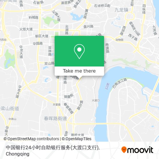 中国银行24小时自助银行服务(大渡口支行) map