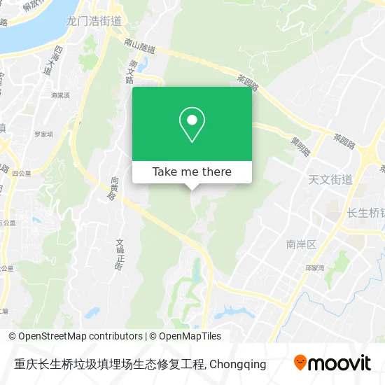 重庆长生桥垃圾填埋场生态修复工程 map