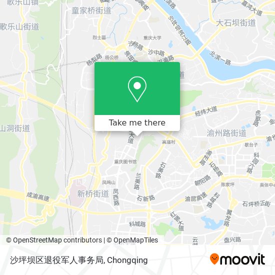 沙坪坝区退役军人事务局 map
