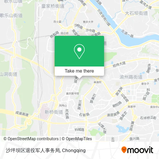 沙坪坝区退役军人事务局 map