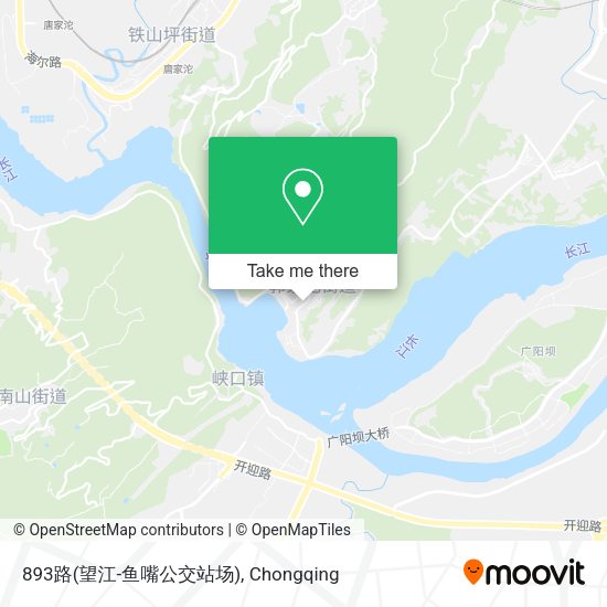 893路(望江-鱼嘴公交站场) map