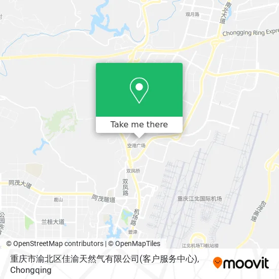 重庆市渝北区佳渝天然气有限公司(客户服务中心) map