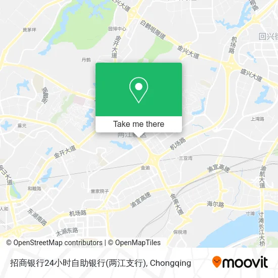 招商银行24小时自助银行(两江支行) map