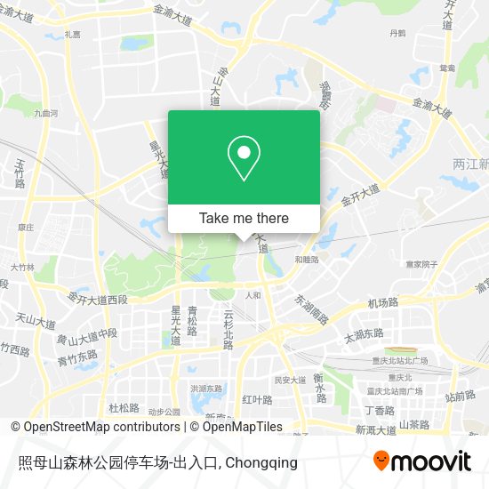 照母山森林公园停车场-出入口 map