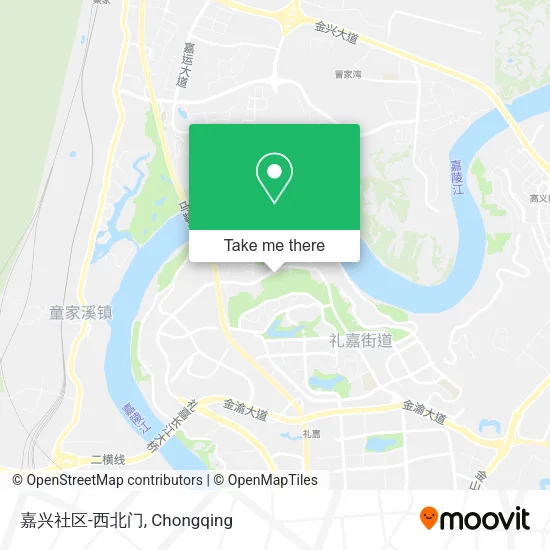 嘉兴社区-西北门 map