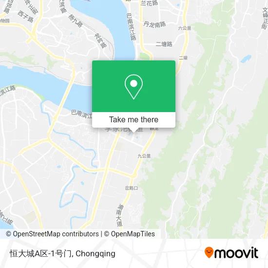 恒大城A区-1号门 map