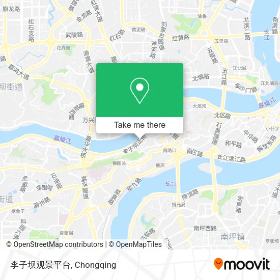 李子坝观景平台 map