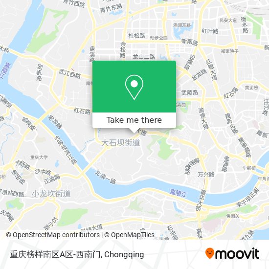 重庆榜样南区A区-西南门 map
