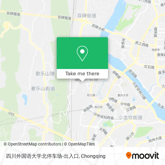 四川外国语大学北停车场-出入口 map
