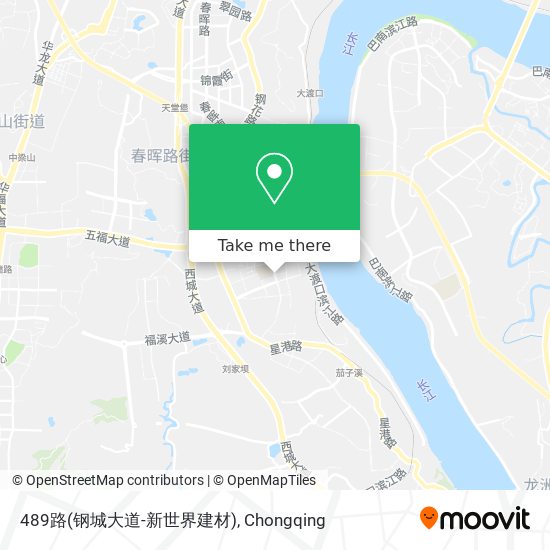 489路(钢城大道-新世界建材) map