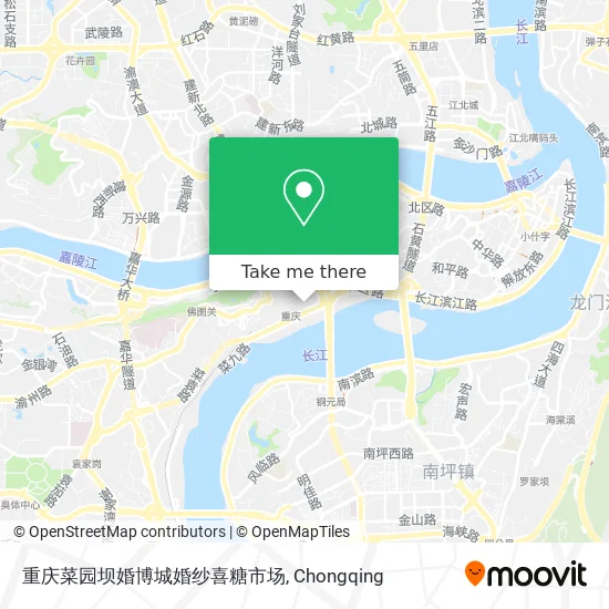 重庆菜园坝婚博城婚纱喜糖市场 map