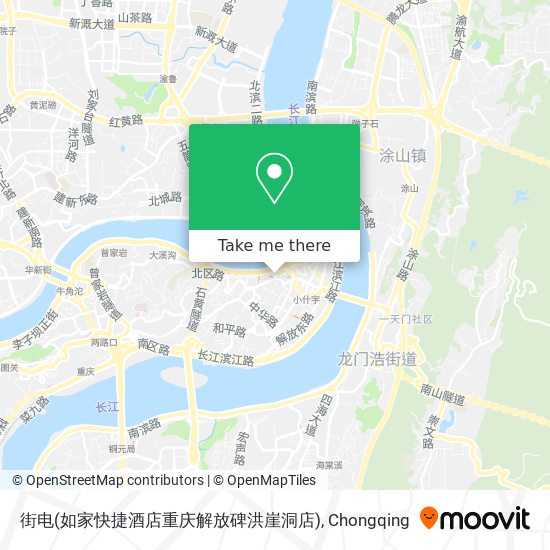 街电(如家快捷酒店重庆解放碑洪崖洞店) map