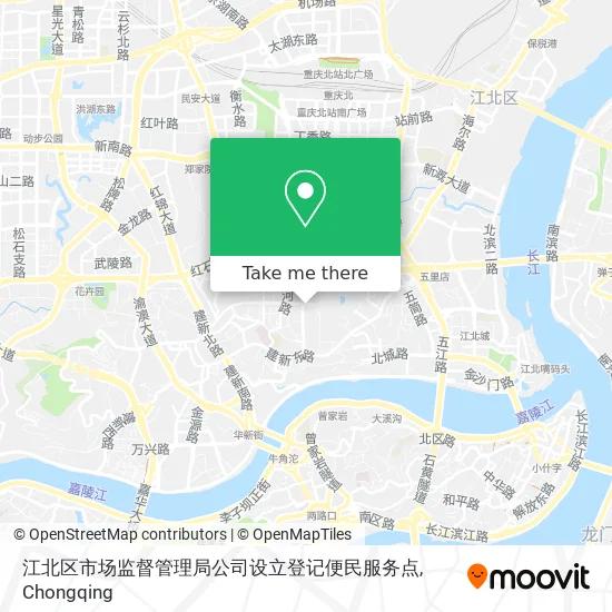 江北区市场监督管理局公司设立登记便民服务点 map