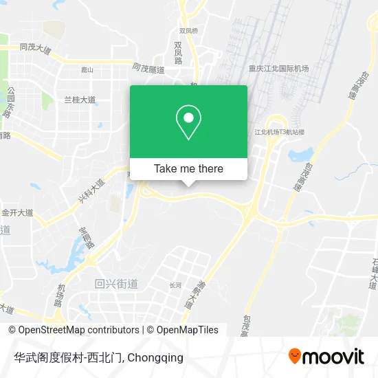 华武阁度假村-西北门 map