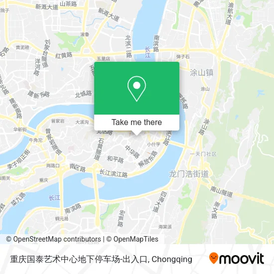 重庆国泰艺术中心地下停车场-出入口 map