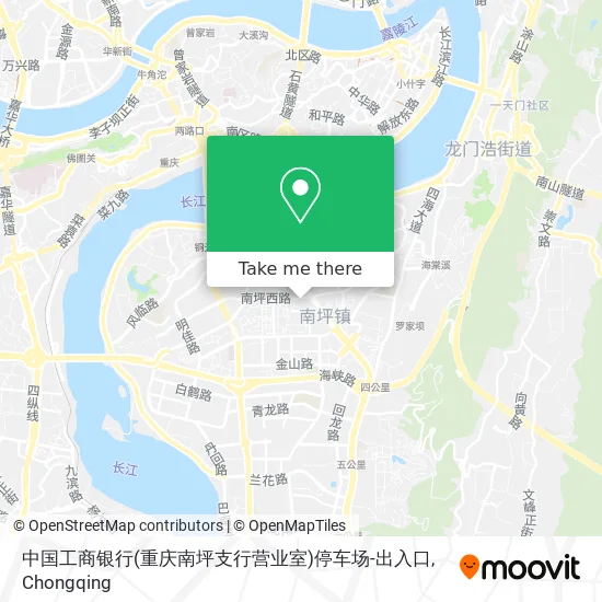 中国工商银行(重庆南坪支行营业室)停车场-出入口 map