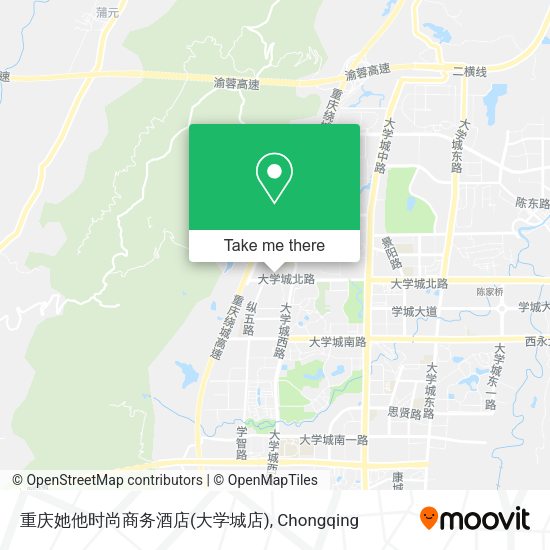 重庆她他时尚商务酒店(大学城店) map